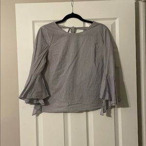 iZ Byer striped flair-sleeves shirt